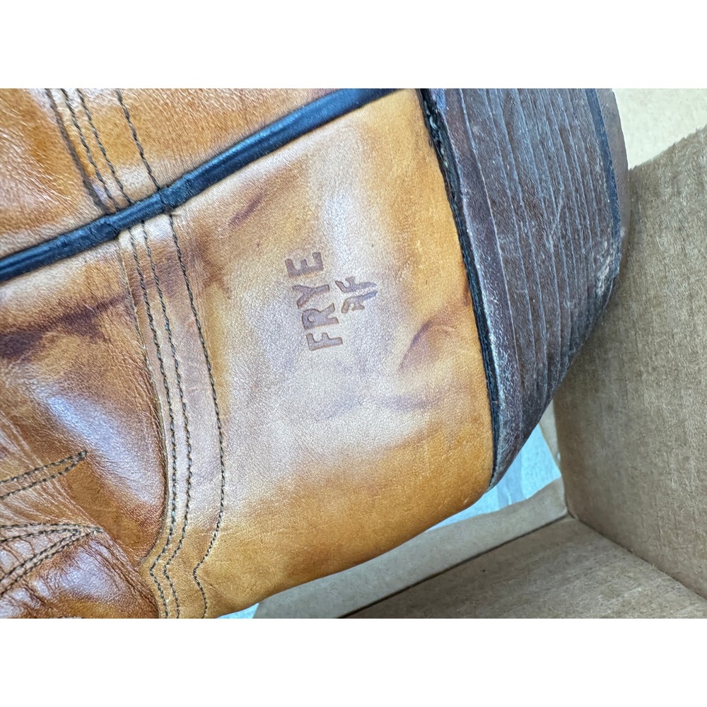 Frye 3841 Vintage Western Cowboy Boots Rust Shadow Leather Men Size 11.5 D Box - Picture 4 of 16